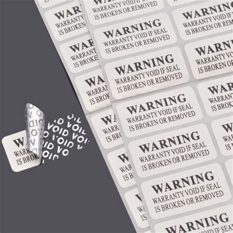 White Security Labels 26x29 